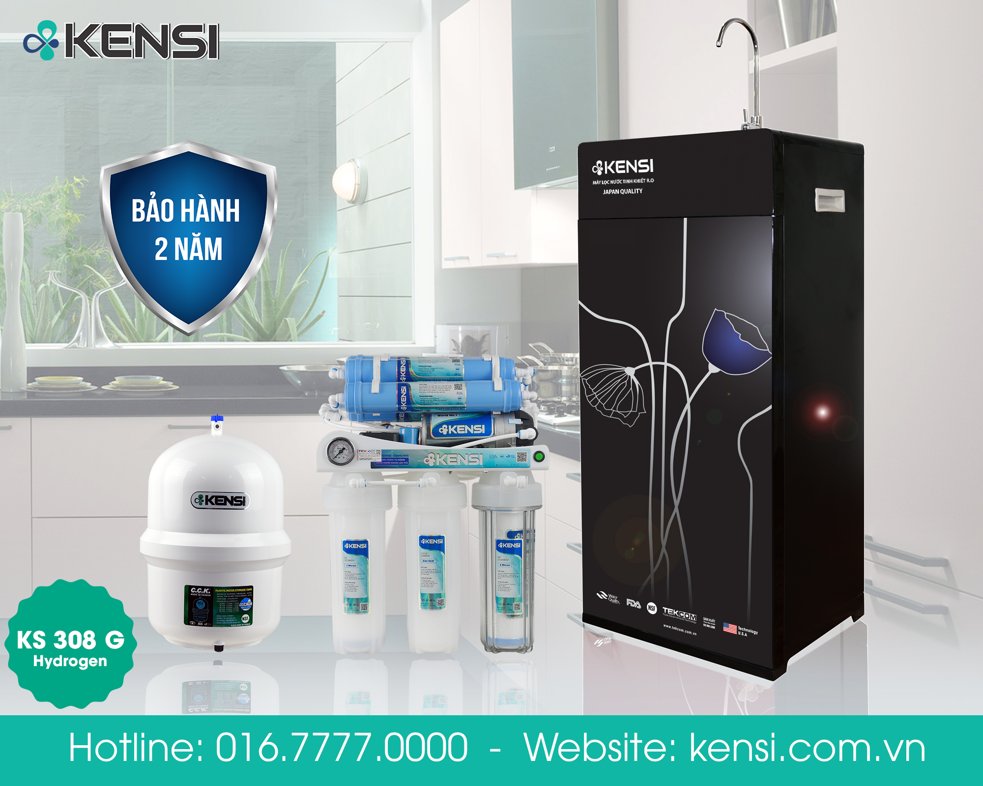 Lọc nước tinh khiết KS 308G -Hydrogen đảm bảo sức khỏe cho mọi nhà